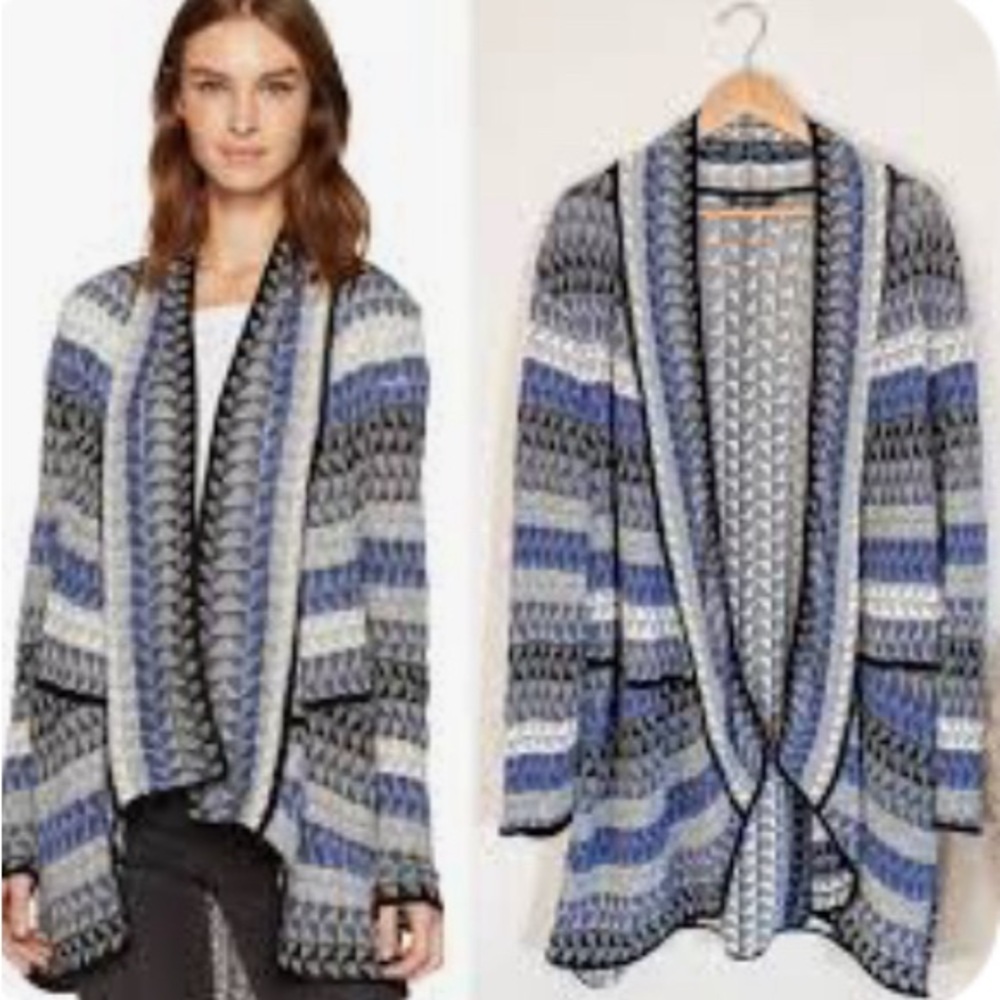 Nic + Zoe | Triangle Bliss Long Line Linen Blend Open Front Boho Cardigan